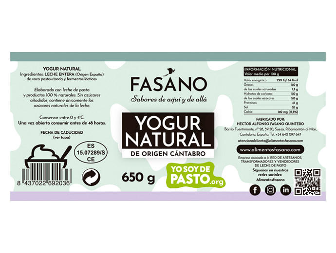 Yogur Natural de leche de pasto - Imagen 2